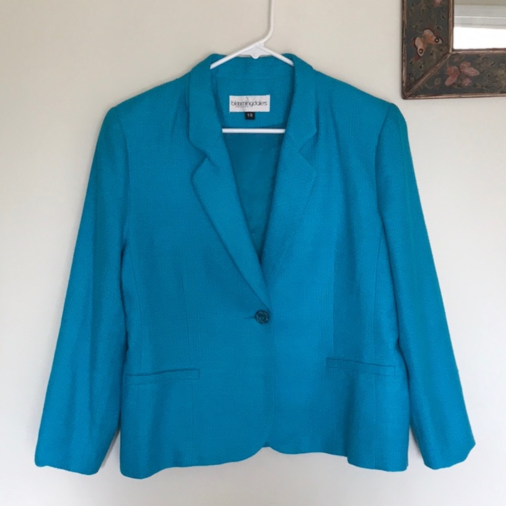 Turquoise blazer from Bloomingdales. Size 10